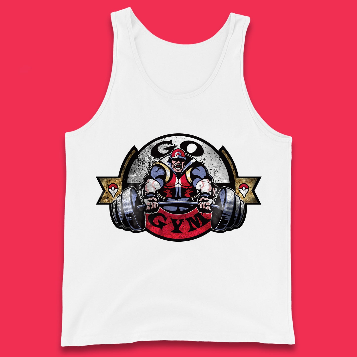 Pokémon Go Gym Funny Pokémon Gym Trainer Gamer Nerd Parody Gym Training Bodybuilding Workout Tank Top