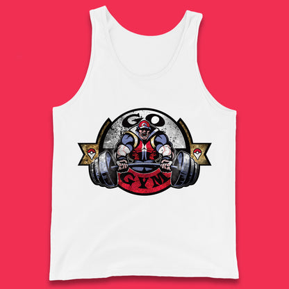 Pokémon Go Gym Funny Pokémon Gym Trainer Gamer Nerd Parody Gym Training Bodybuilding Workout Tank Top