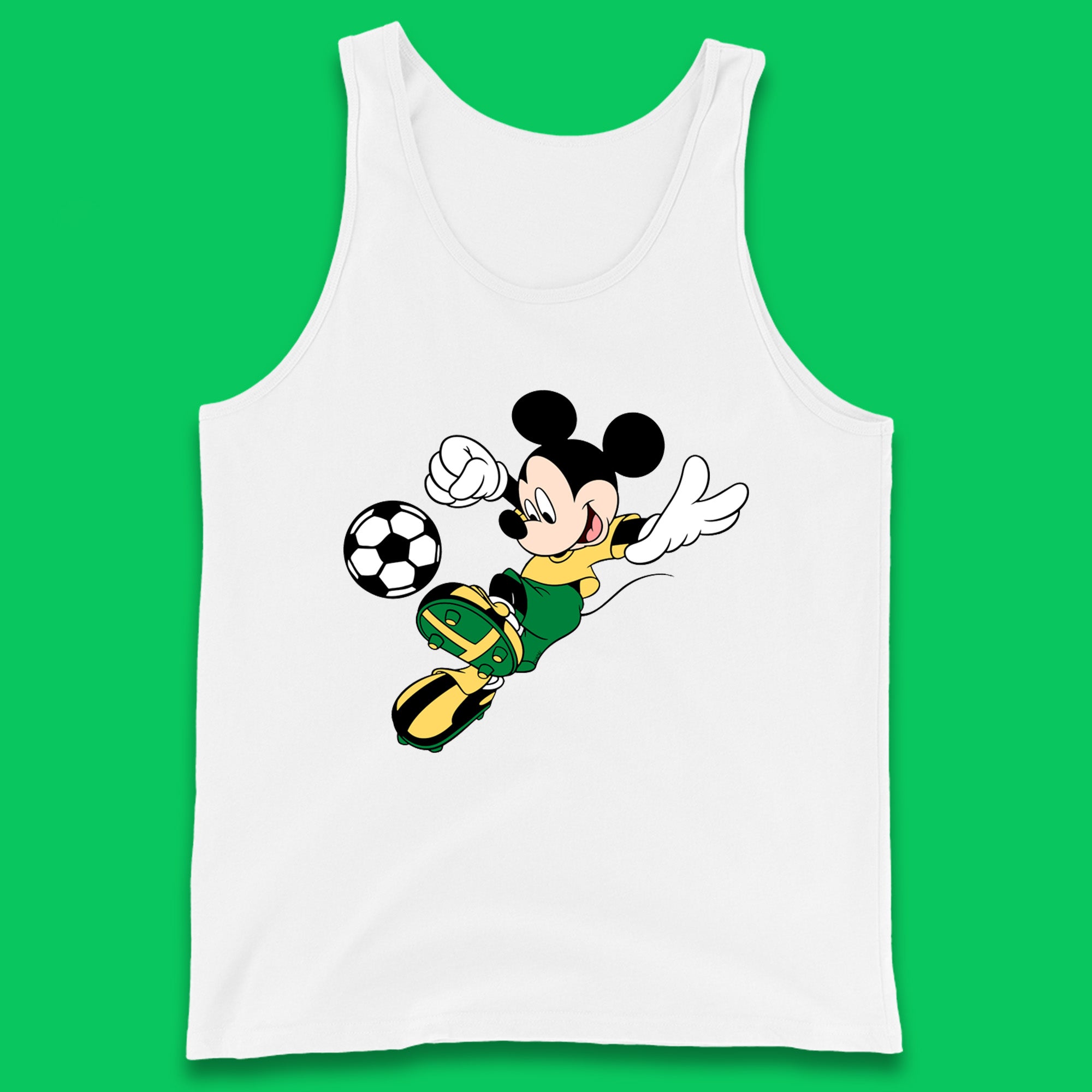 Mickey Mouse Kicking Football Soccer Player Disney Cartoon Mickey Soccer Player Football Team Tank Top