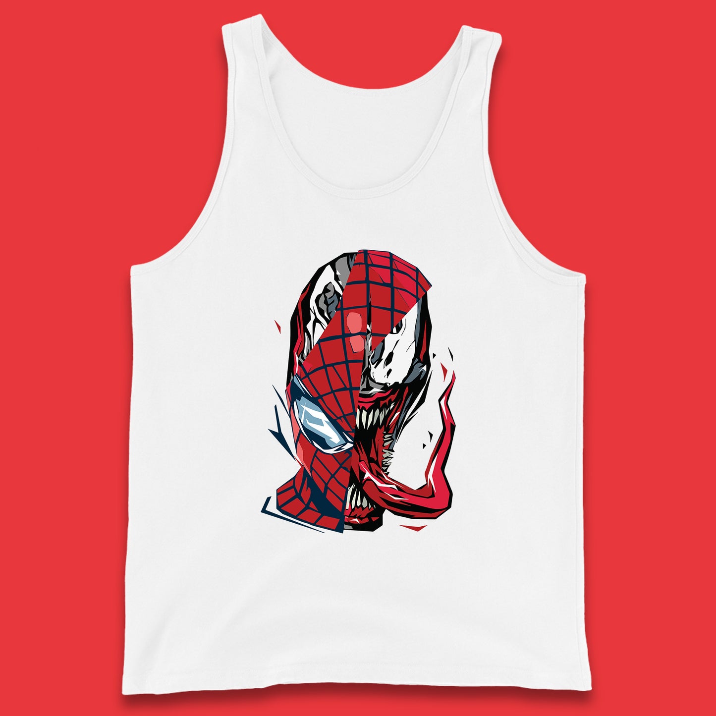 Marvel Spider-Man Maximum Venom Miles Morales Big Face Marvel Avenger Spider-Man & Venom Face Tank Top