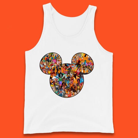 Disney Mickey Mouse Minnie Mouse Head All Disney Characters Together Disney Family Animated Cartoons Movies Characters Disney World Tank Top