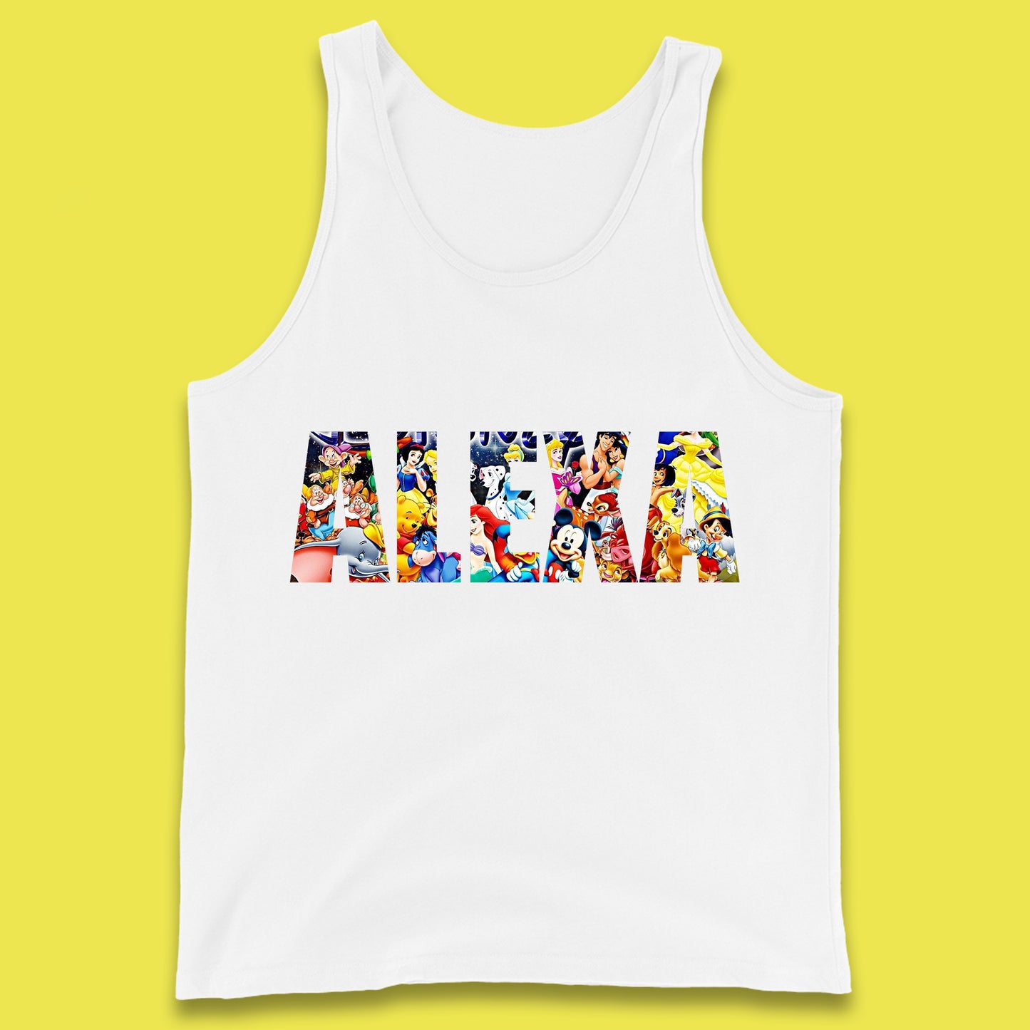 Personalised All Disney Fictional Characters Disney Family Animated Cartoons Movies Characters Disney World Tank Top
