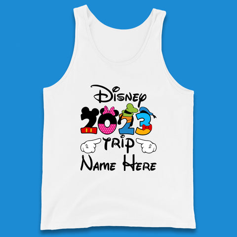Personalised Disney Trip Your Name Disney Club Mickey Minnie Mouse Donald Hat Goofy Disney Vacation Tank Top
