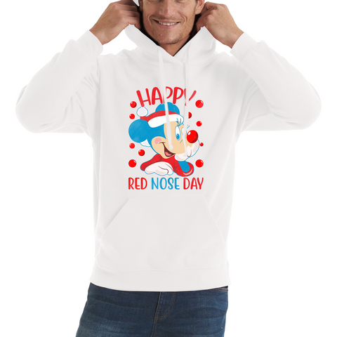 Happy Red Nose Day Mickey Mouse Red Nose Day Minnie Mickey Mouse Comic Relief Disneyland Cartoon Lover Unisex Hoodie