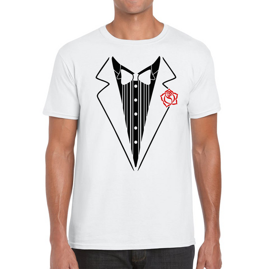  Formal Party Tuxedo Necktie Suit T Shirt