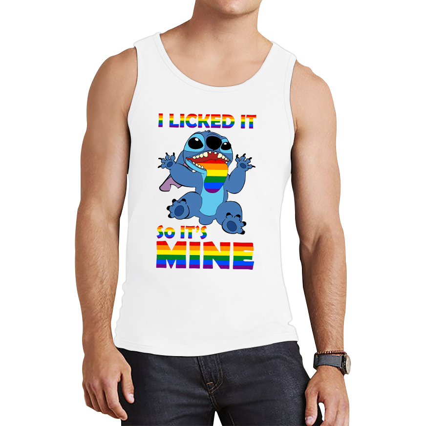 I Licked It So It's Mine LGBT Lilo Stitch Disney Stitch Pride Month LGBTQ Tank Top