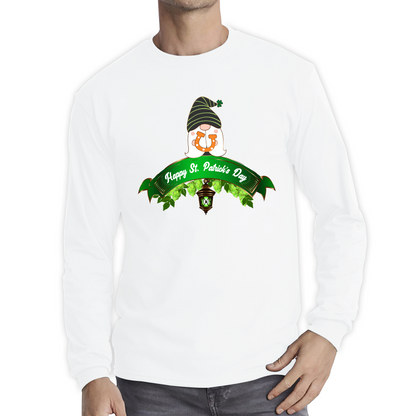 Happy St. Patrick's Day Leprechaun Gnome Irish Gnomes Lucky Gnomes Saint Patricks Day Long Sleeve T Shirt