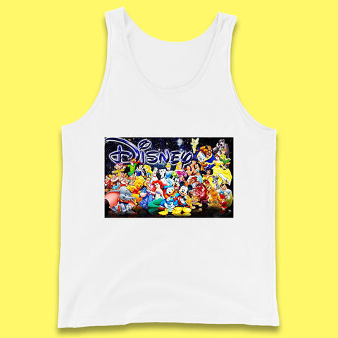 All Disney Fictional Characters Poster Disney Family Animated Cartoons Movies Characters Disney World Tank Top