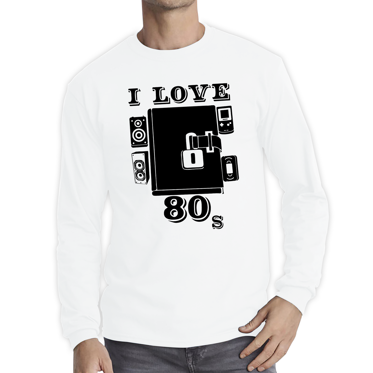 I Love 80s Dairy Old Music T Shirt
