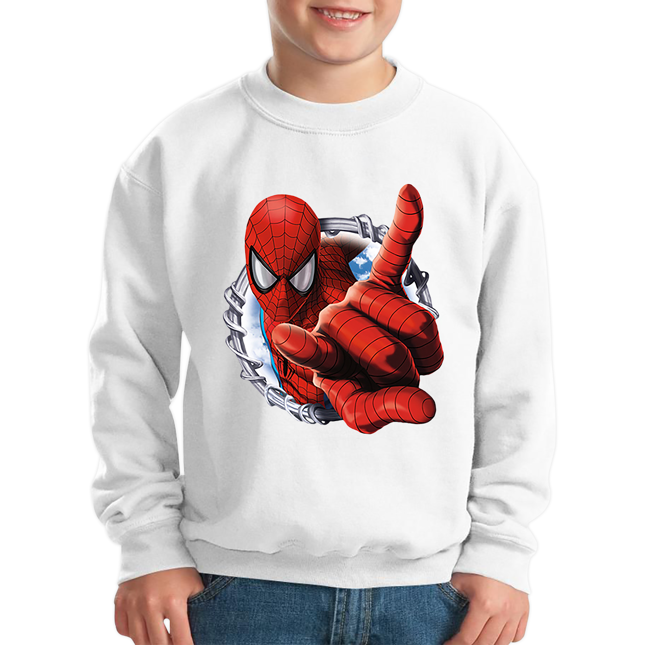 Spiderman Logo No Way Home Avengers Marvel Character Superhero Kids Jumper