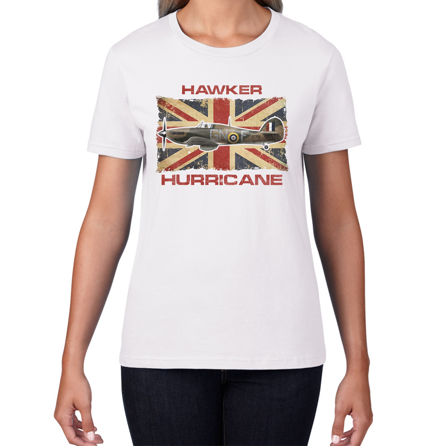 Vintage Hawker Hurricane British Veteran Air Force T Shirt