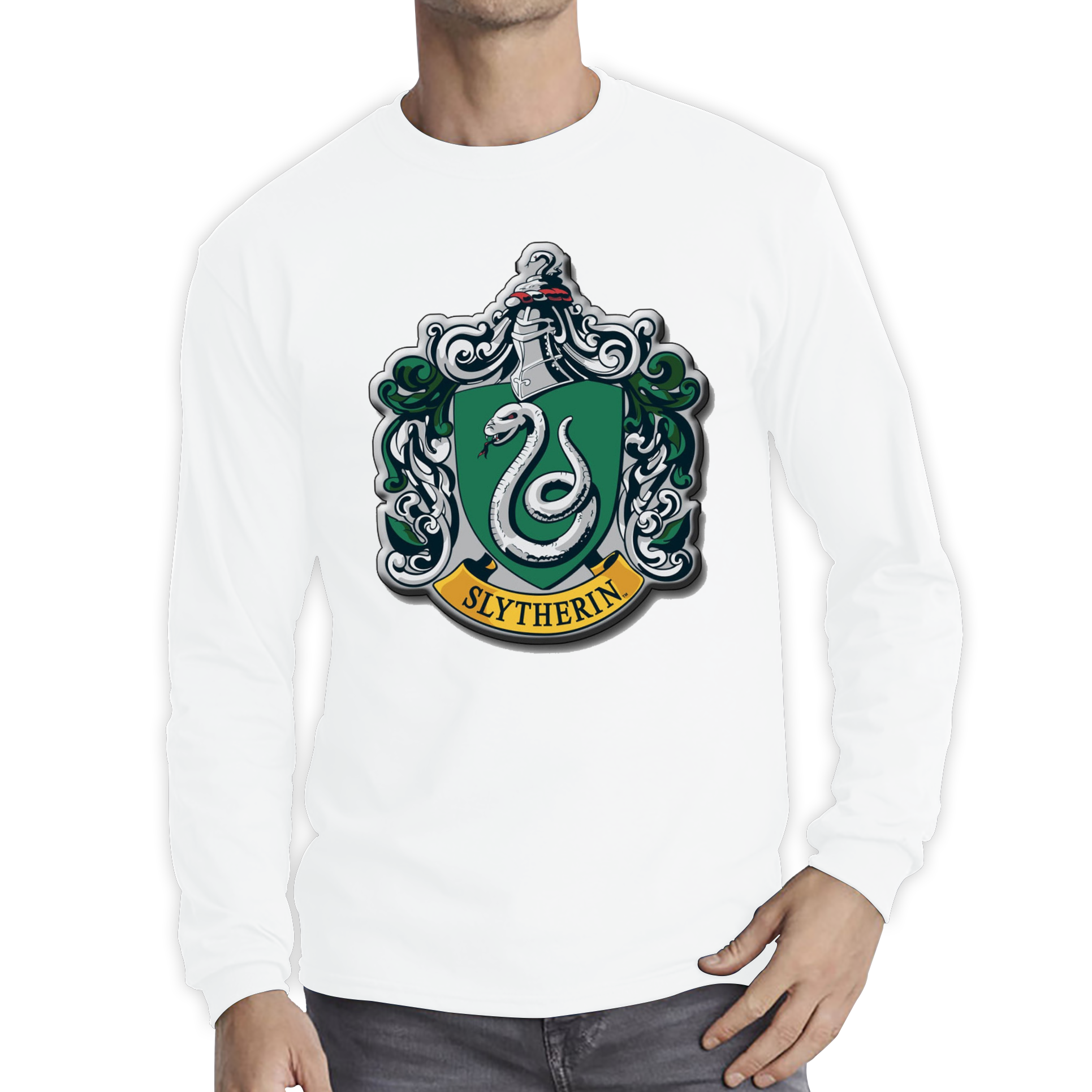 Slytherin Logo Harry Potter Hogwarts School Witchcraft Wizardry Adult Long Sleeve T Shirt