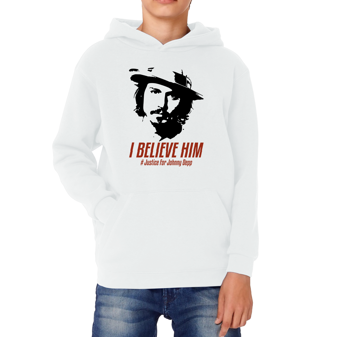 I Believe Him, Justice For Johnny Depp Hoodie Stand With Johnny Depp Kids Hoodie