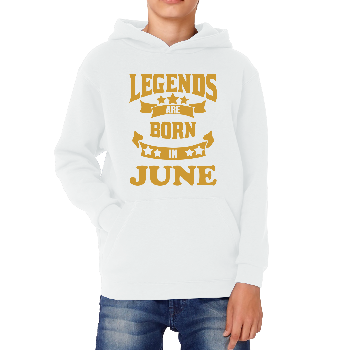 Legends Are Born In June Birthday Kids Hoodie