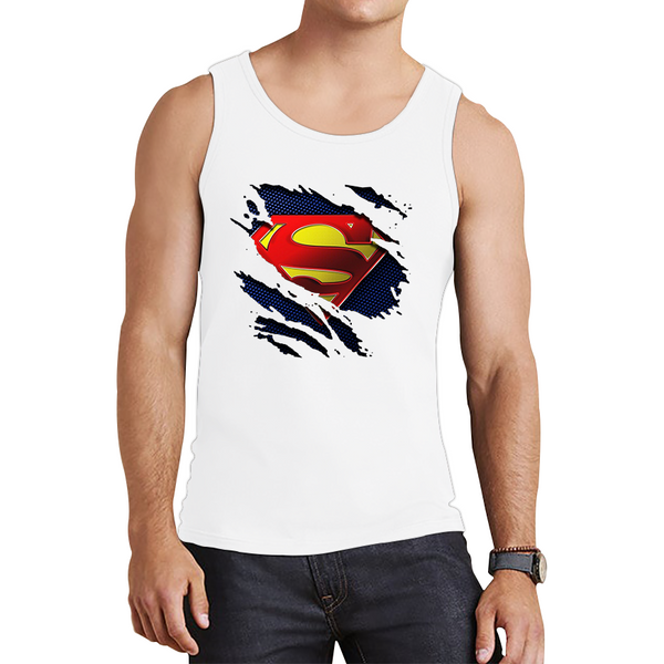 Superman Logo Vest Zack Snyder's Justice League Dc Comics Superhero Tank Top