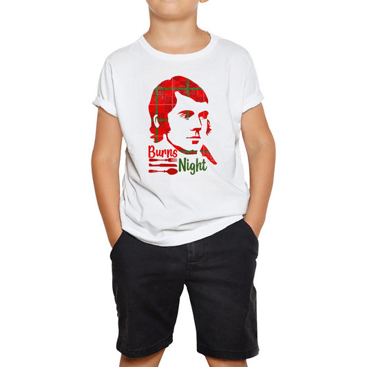 Burns Night Robert Burns Rabbie Burns Bard Life Scottish Poet Kids Tee