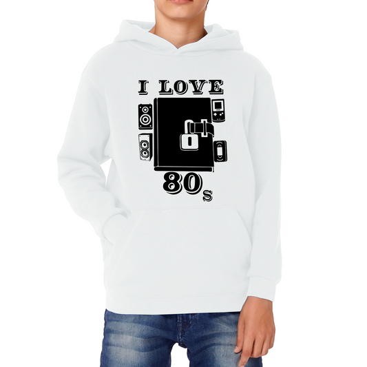 I Love 80s Dairy Old Music Hoodie