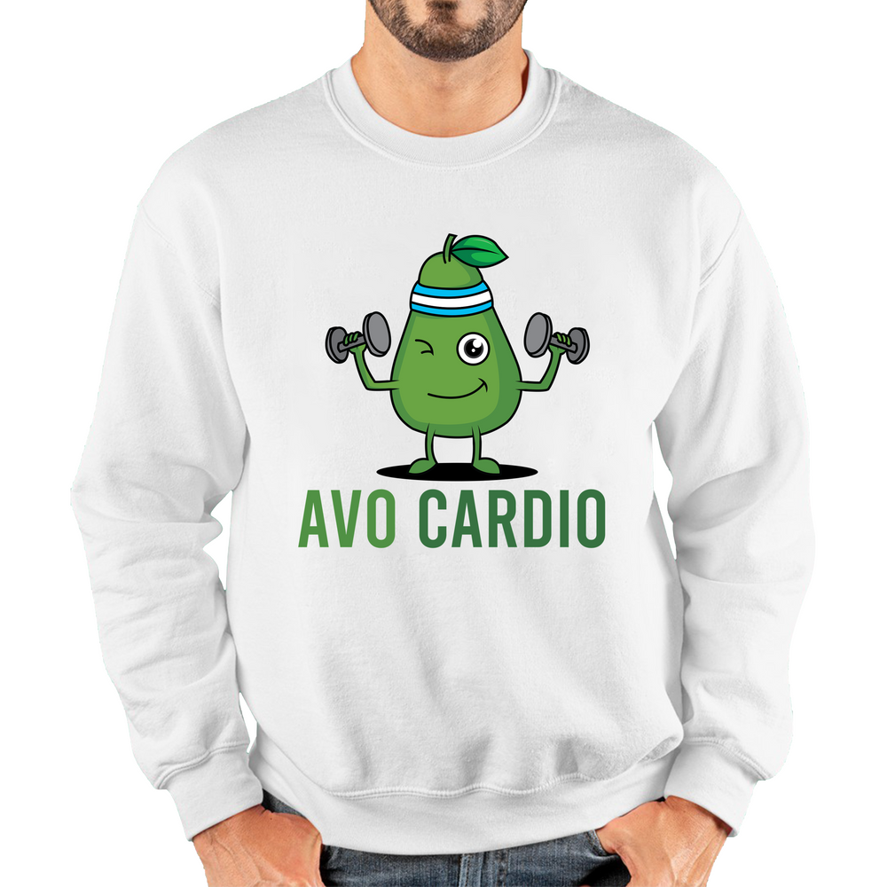 Avo Cardio Funny Avocado Fitness Adult Sweatshirt