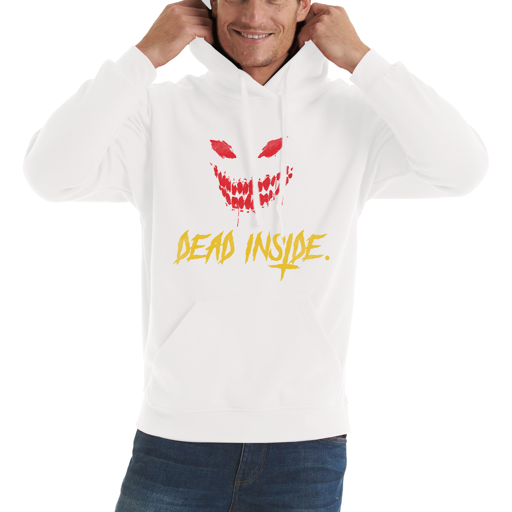 Dead Inside Scary and Horror Face Scary Skull Face Unisex Hoodie