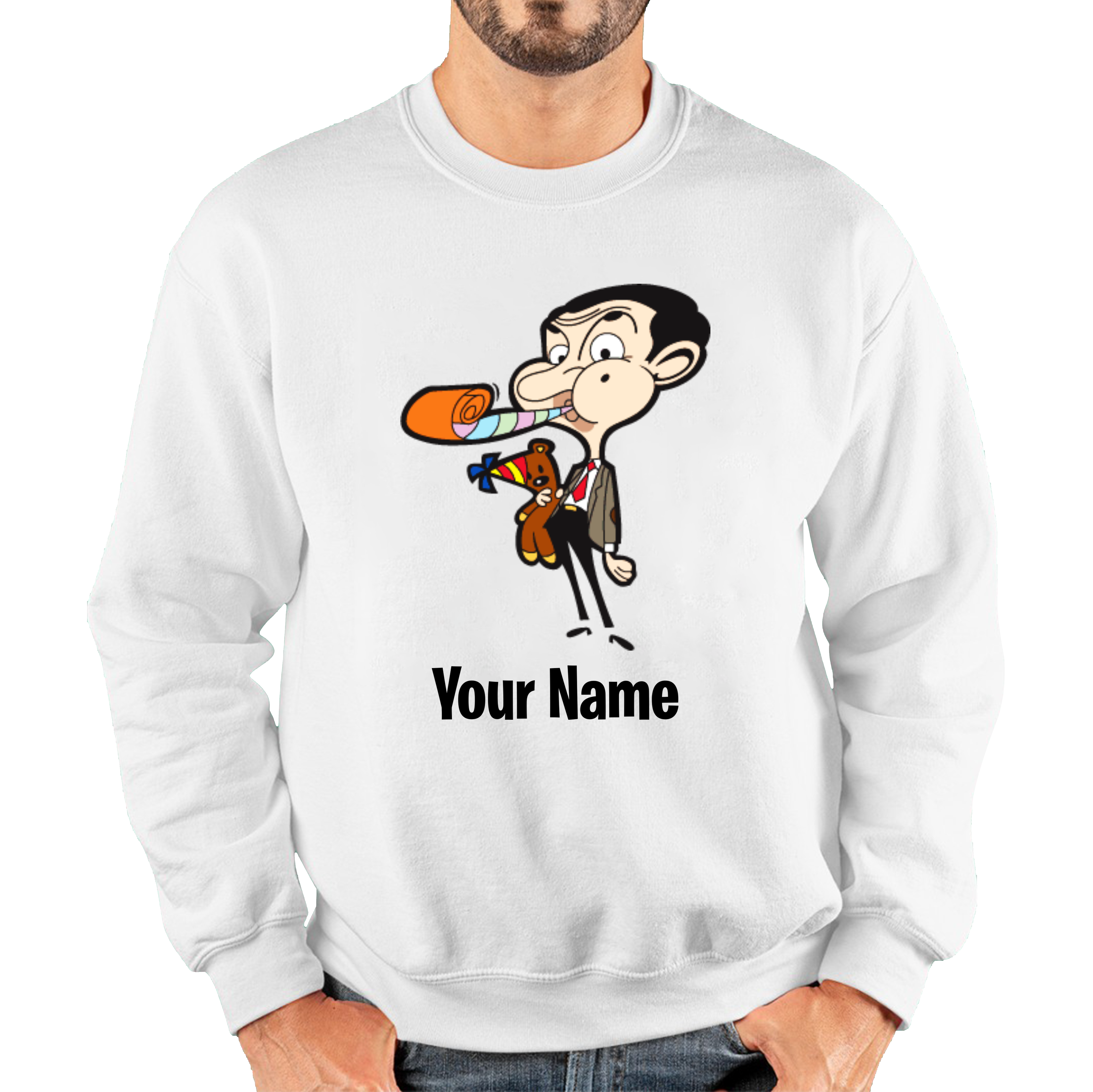 Personalised Mr. Bean Your Custom Name Adult Sweatshirt