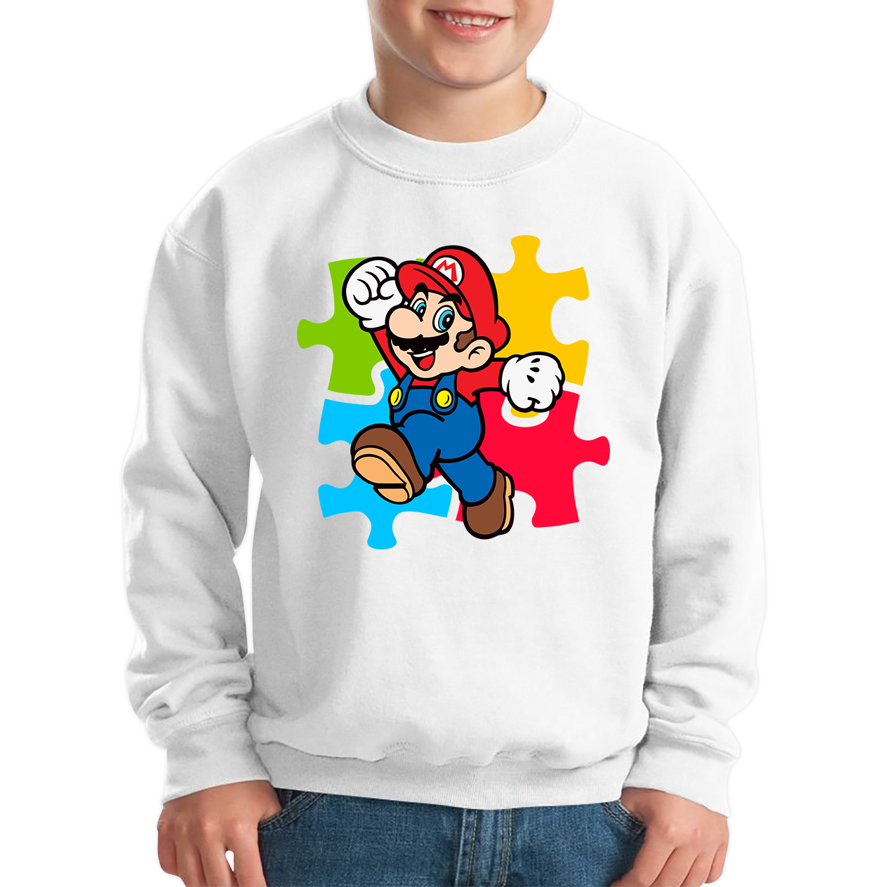 Super Mario Jumper Funny Game Lovers Players Video Game Kids Sweatshirt