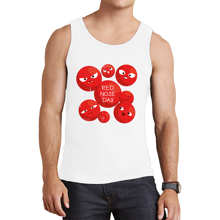 Red Nose Day Funny Noses Tank Top. 50% Goes To Charity