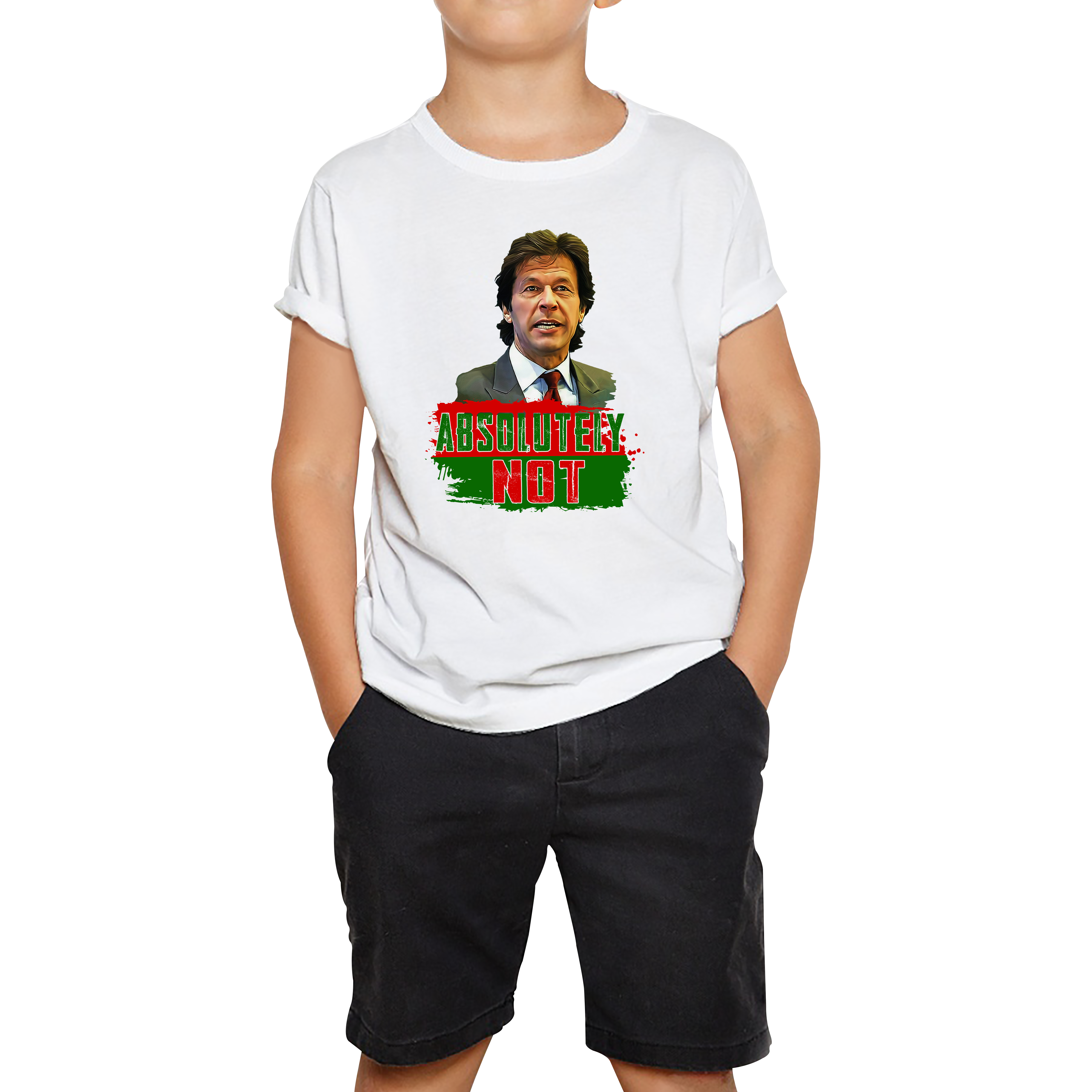 Absolutely Not Mr. Imran Khan T-shirt Pakistan Last Hope Kids Tee