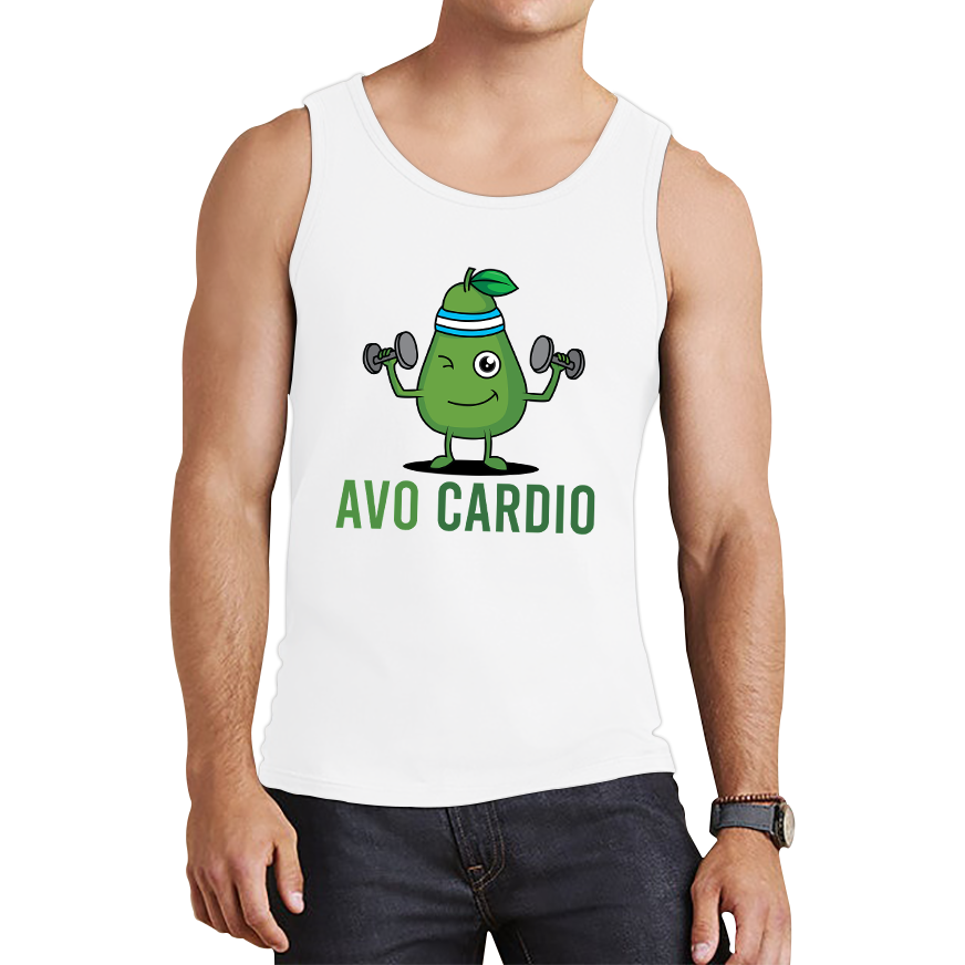 Avo Cardio Funny Avocado Fitness Tank Top