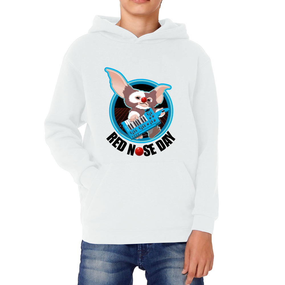 Gremlins Gizmo Piano Red Nose Day Kids Hoodie. 50% Goes To Charity