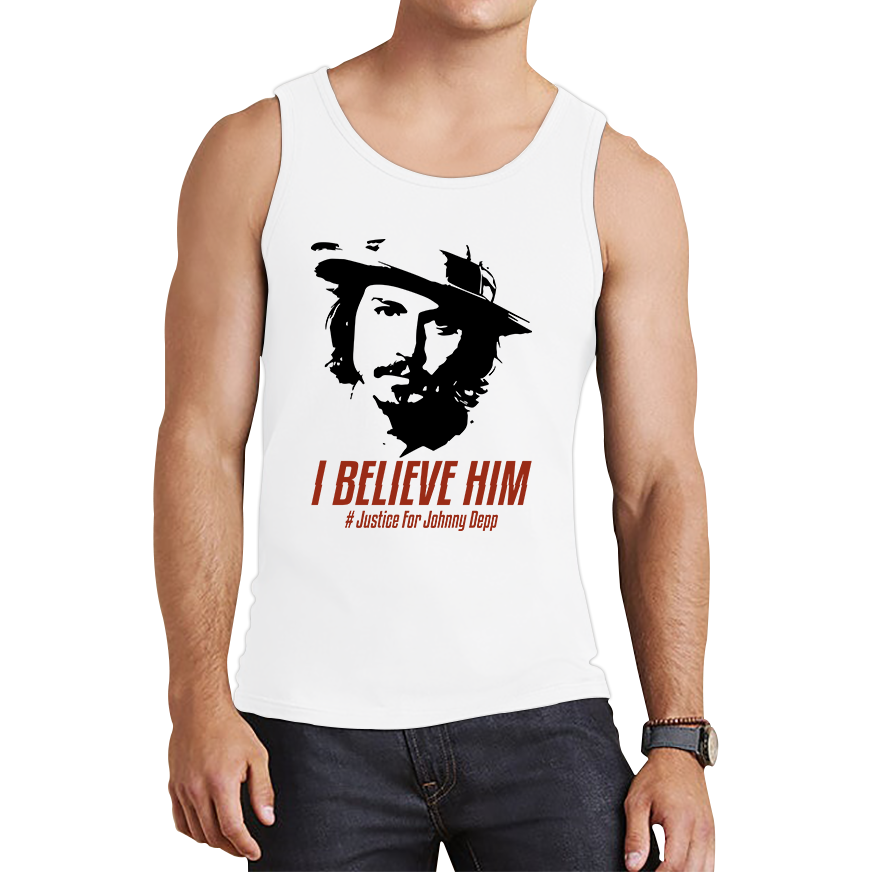 I Believe Him # Justice For Johnny Depp Tank Top
