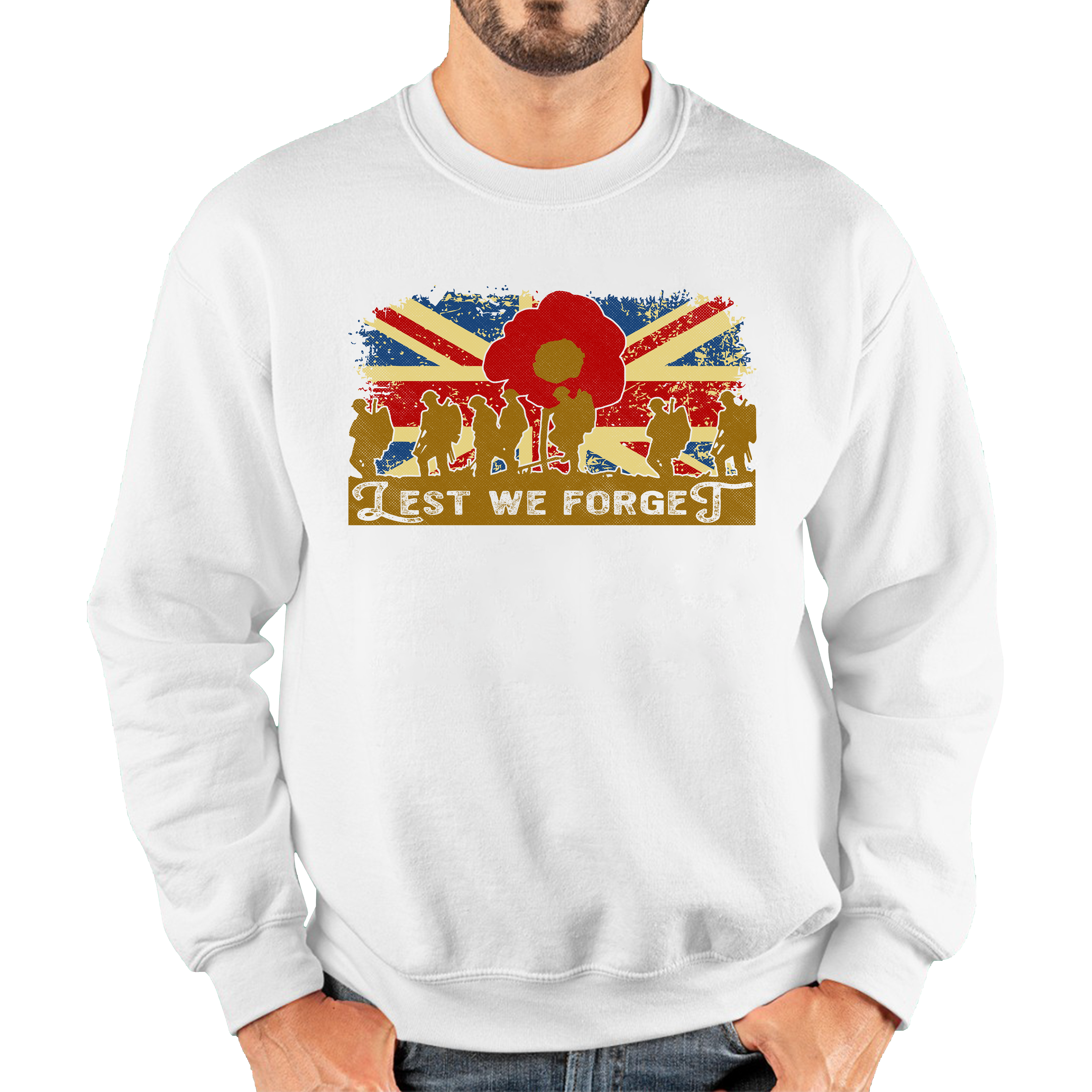 Lest We Forget Poppy Anzac Day Unisex Sweatshirt
