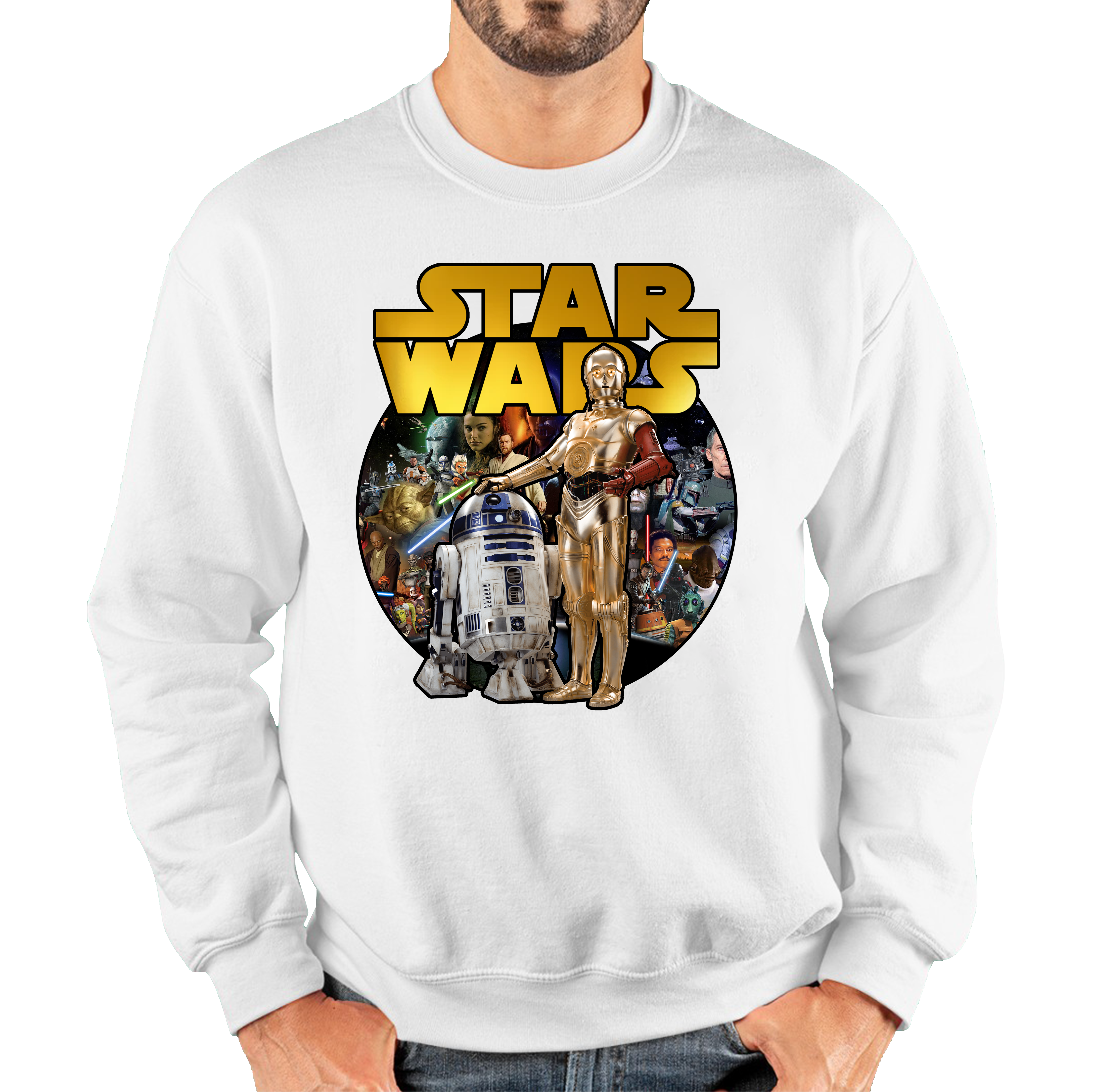 Star Wars These aren't The Droids You're Looking for Jumper Funny Star Wars R2D2 C3PO Mens Sweatshirt