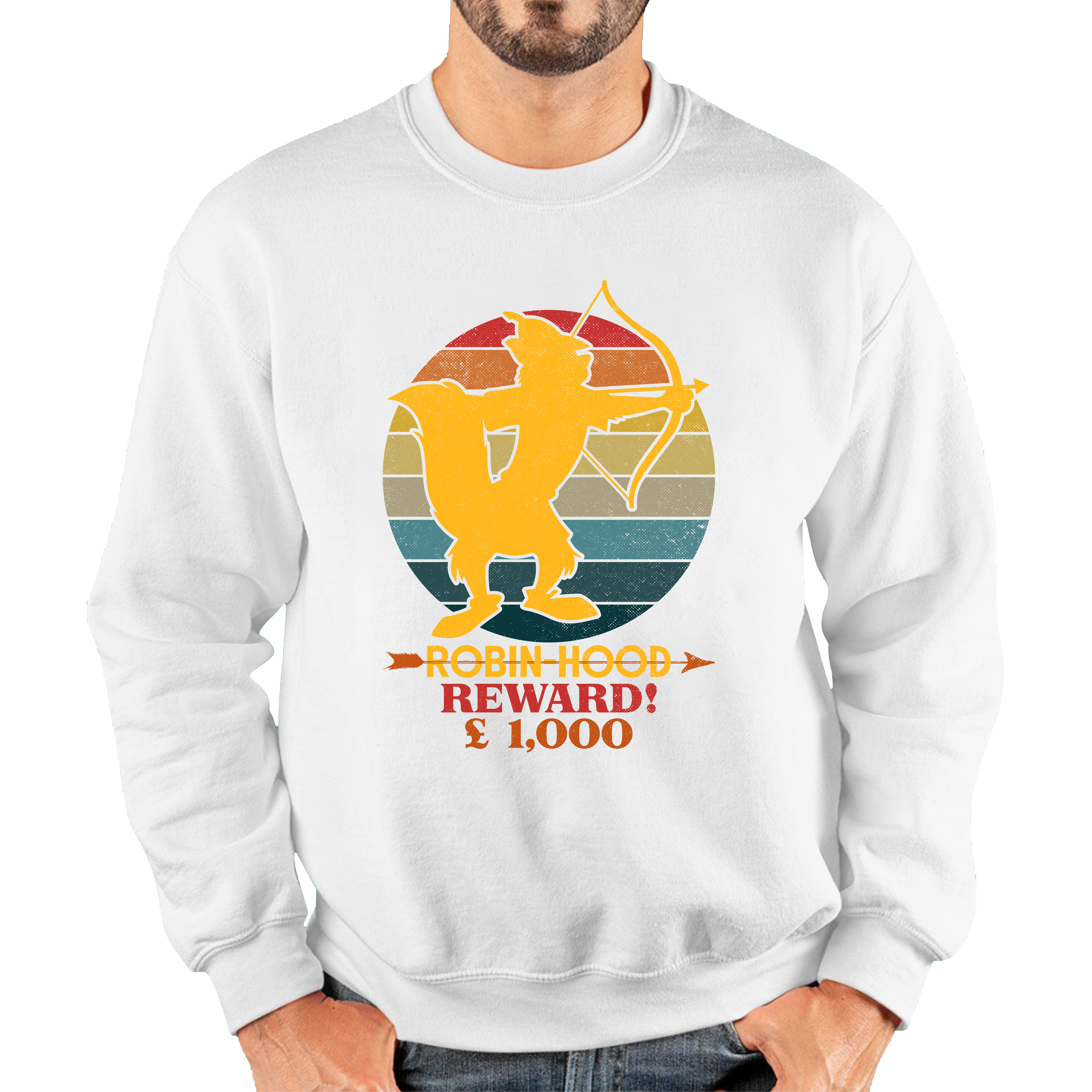 Robin Hood Reward £1000 Funny Cartoon Character Unisex Sweatshirt