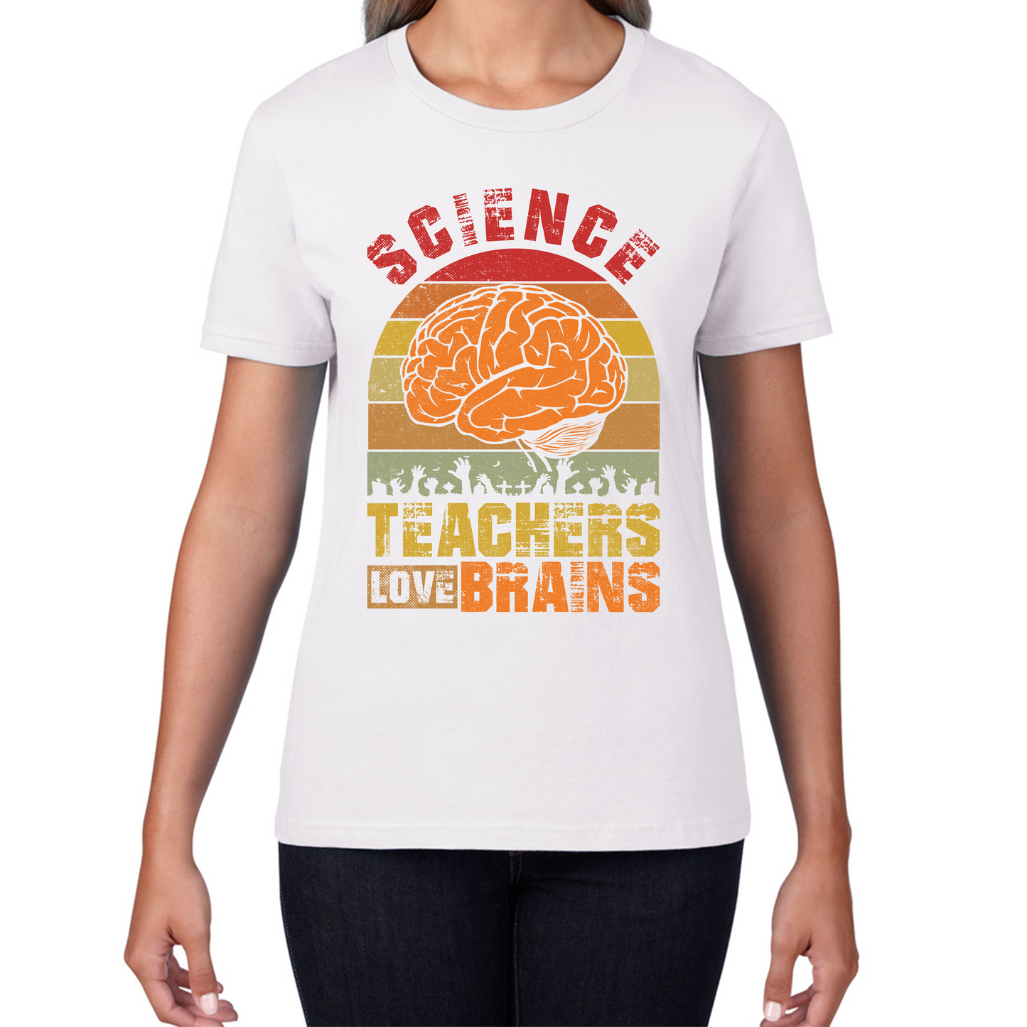 Science Teachers Love Brains Zombies Funny T Shirt