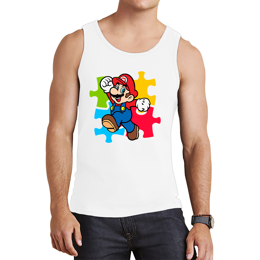 Super Mario Vest Funny Game Lovers Players Video Game Tank Top
