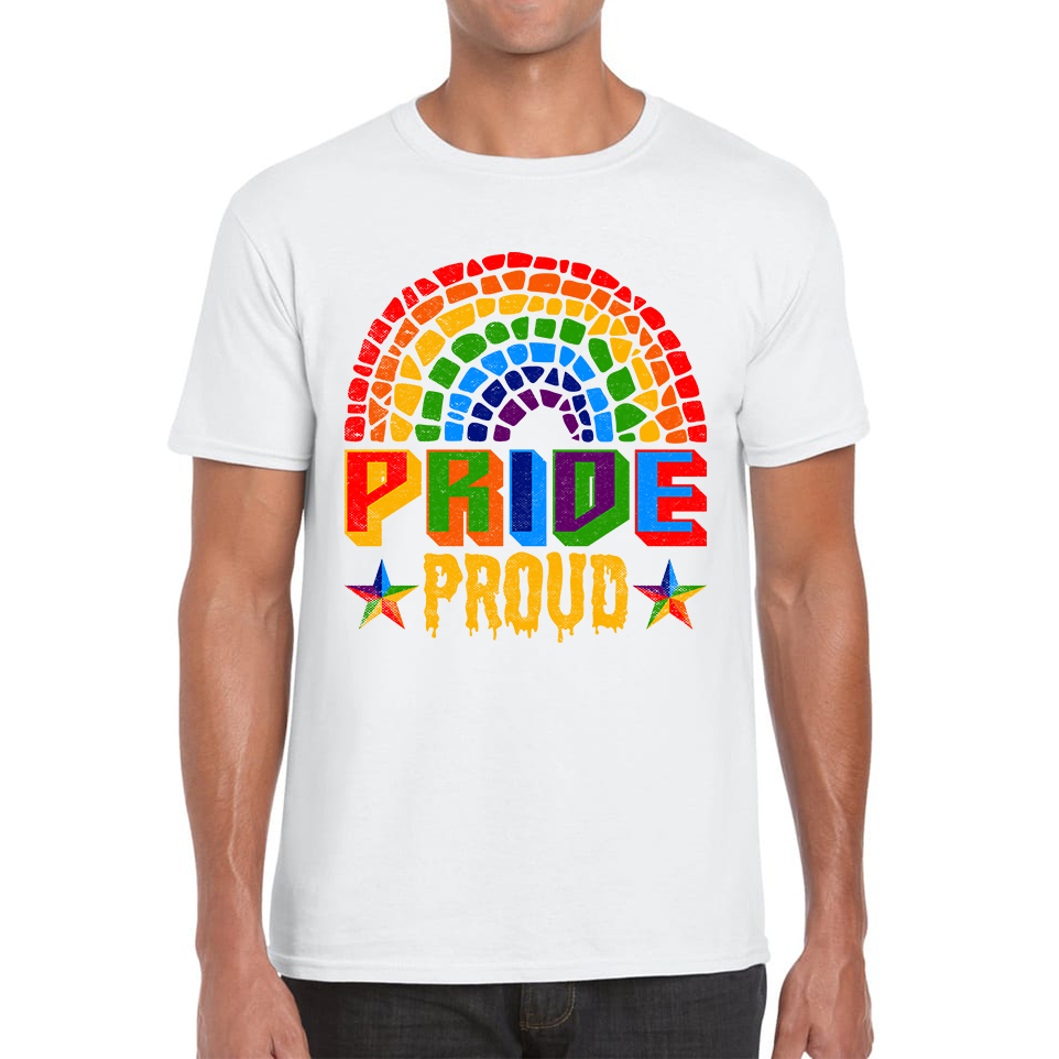 Proud Pride LGBT Pride Gay LGBT Pride Lesbian Rainbow Adult T Shirt