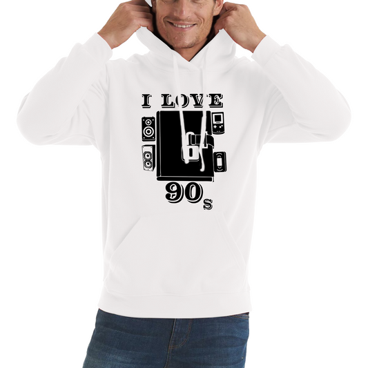 I Love 90s Dairy Old Music Hoodie