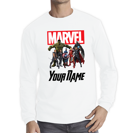 Personalised Marvel Avengers Superheroes Team Your Custom Name T Shirt