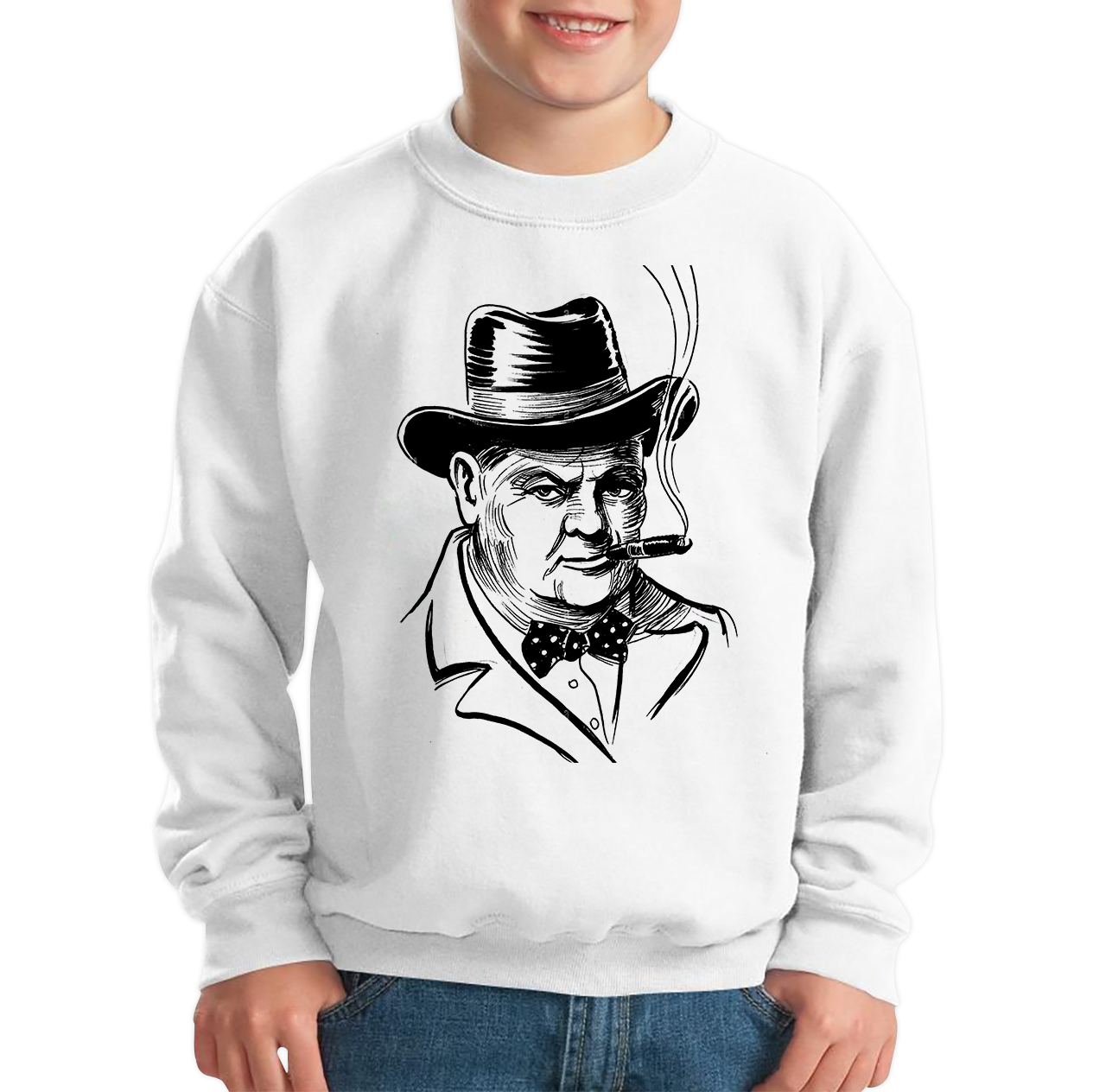 Sir Winston Churchill Former Prime Minister of the United Kingdom Kids Sweatshirt