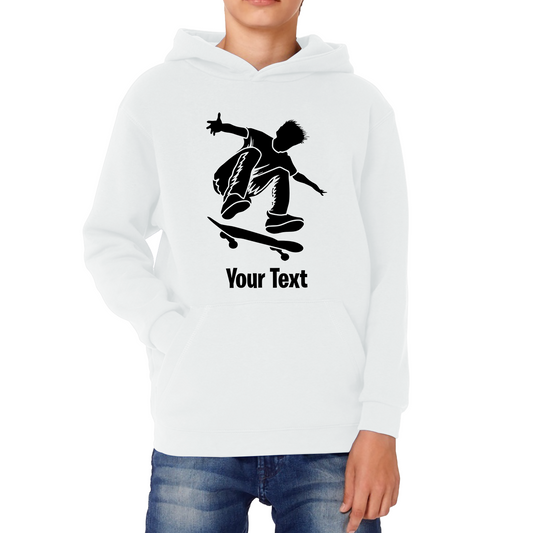 Personalised Skateboard Your Name Skater Funny Skateboarding Sport Kids Hoodie