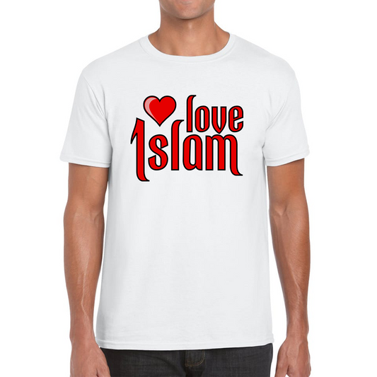 Love Islam Heart Spiritual Islamic Religious Muslims Religion Mens Tee Top