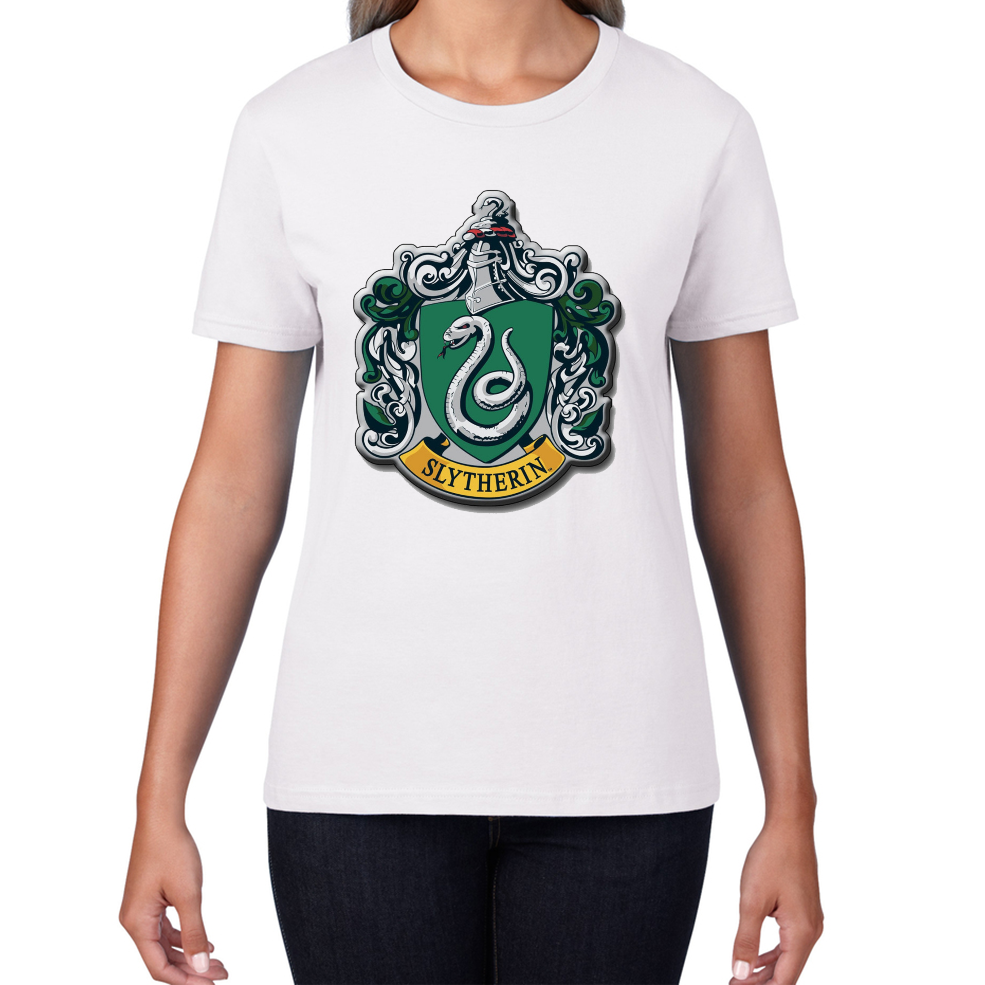 Slytherin Logo Harry Potter Hogwarts School Witchcraft Wizardry Ladies T Shirt