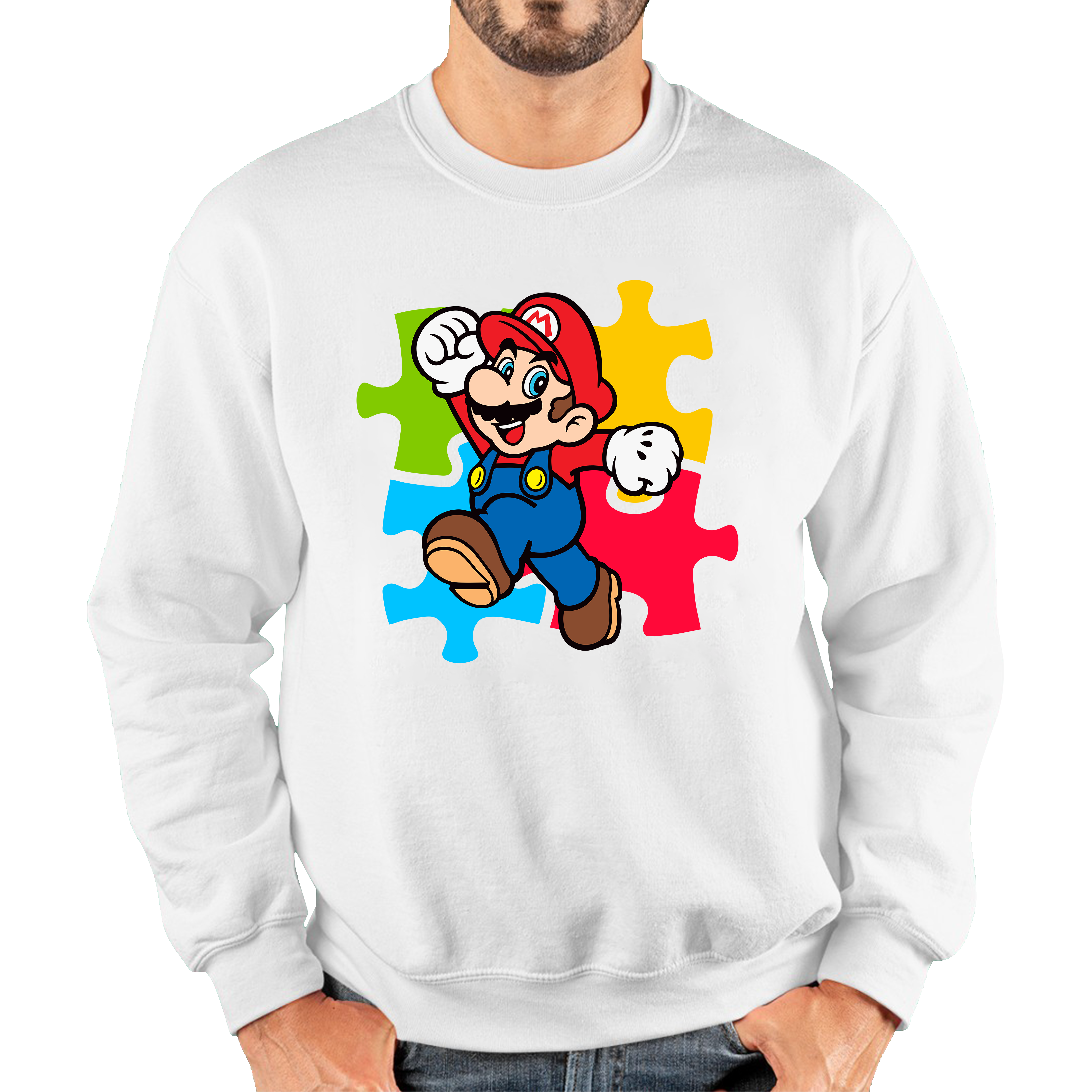 Super Mario Jumper Funny Game Lovers Players Video Game Unisex Sweatshirt