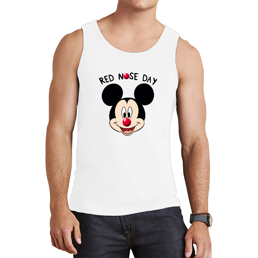 Disney Mickey Mouse Red Nose Day Tank Top. 50% Goes To Charity