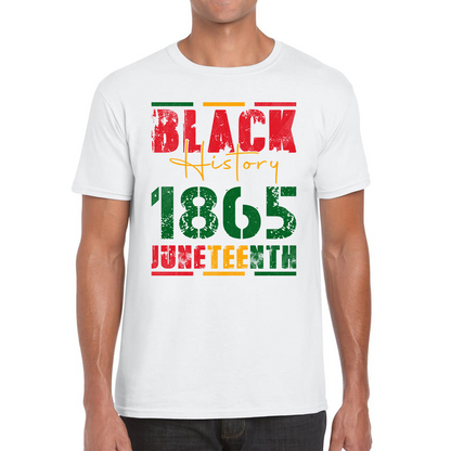 Black History 1865 Juneteenth Celebrating Black History Freedom African American Mens Tee Top