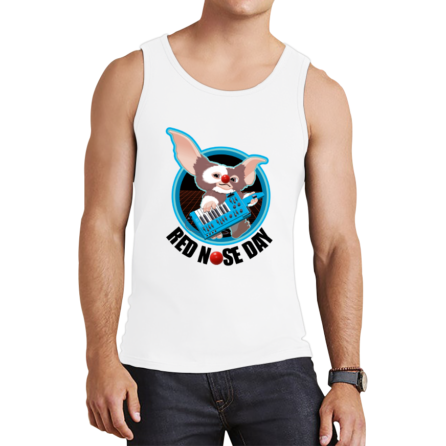Gremlins Gizmo Piano Red Nose Day Tank Top. 50% Goes To Charity