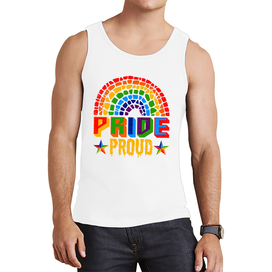 Proud Pride LGBT Pride Gay LGBT Pride Lesbian Rainbow Tank Top