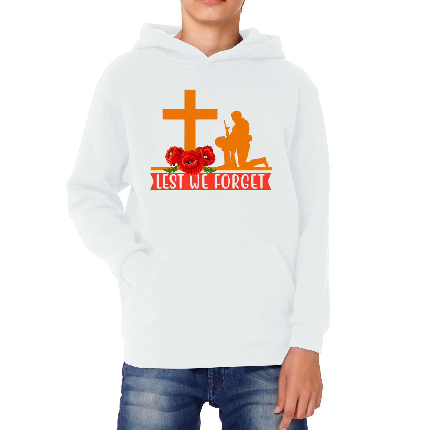 Lest We Forget Anzac Day Poppy Flowers British Armed Forces Hoodie