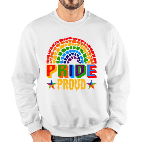 Proud Pride LGBT Pride Gay LGBT Pride Lesbian Rainbow Adult Sweatshirt