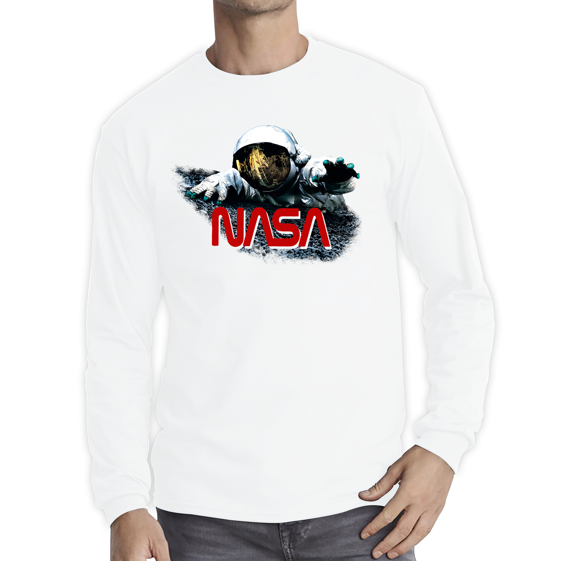 Apollo 18 Science Fiction Horror Film Poster Shirt Nasa Astronaut In The Space Long Sleeve T Shirt